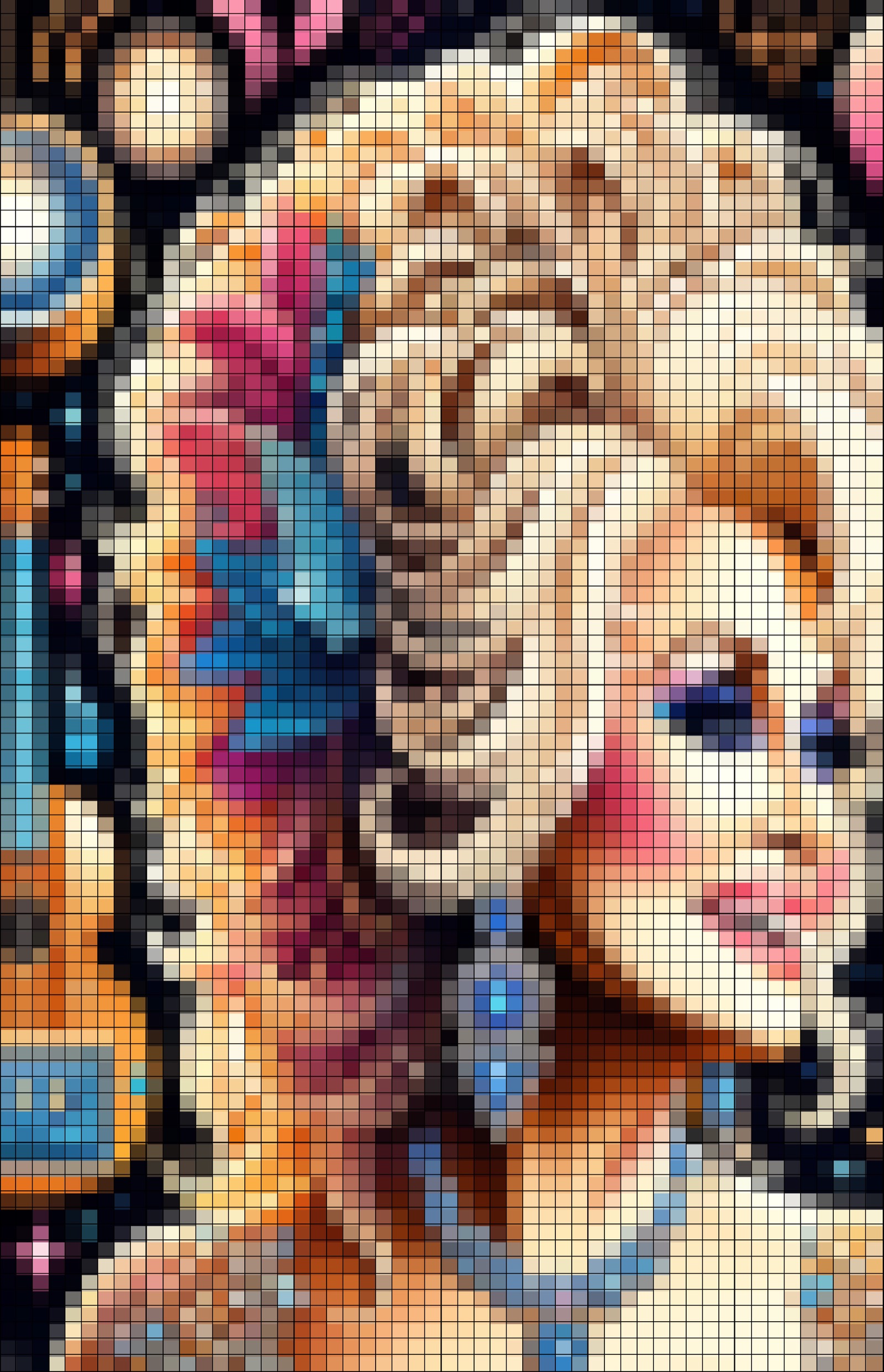 Dolly Parton pixelated quilt pattern
