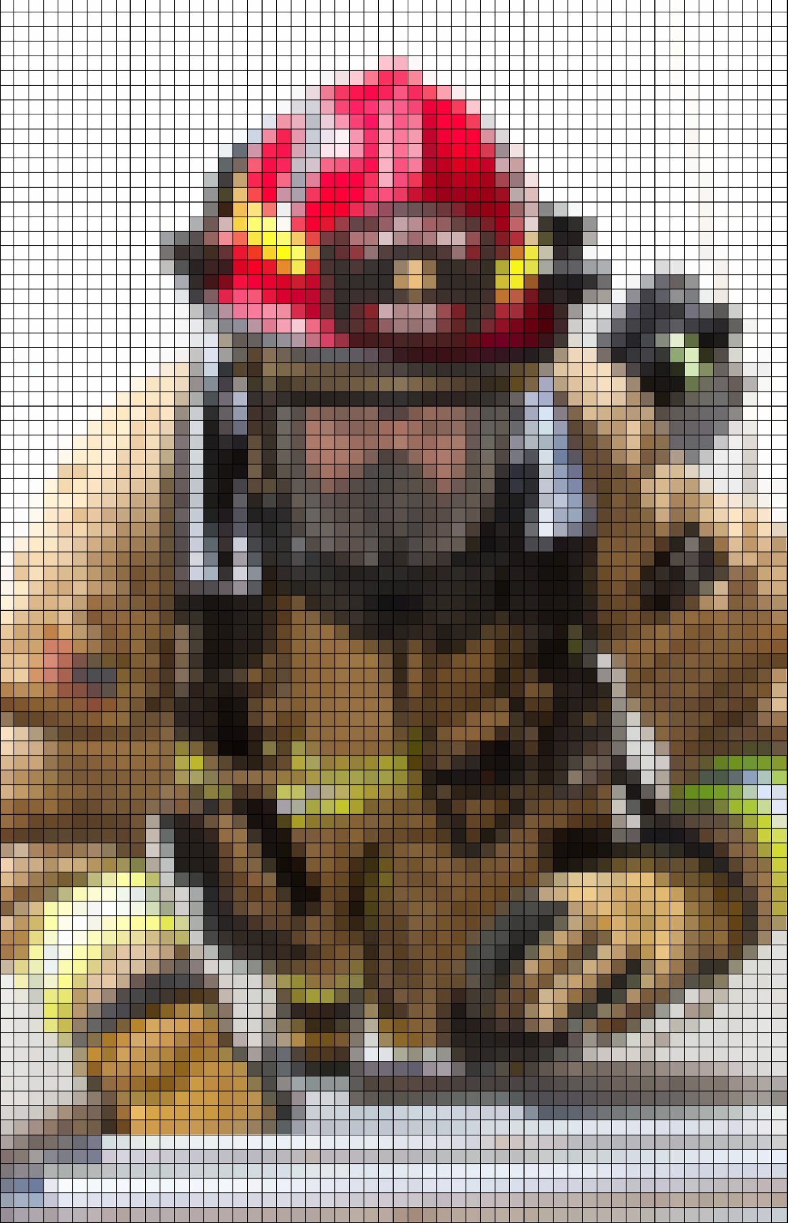 Firefighter pixelated quilt pattern