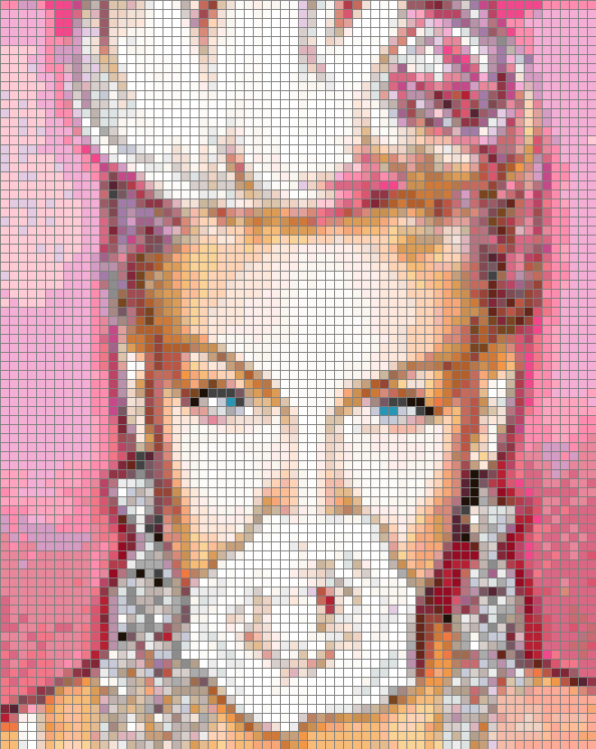 P!NK pixelated quilt pattern